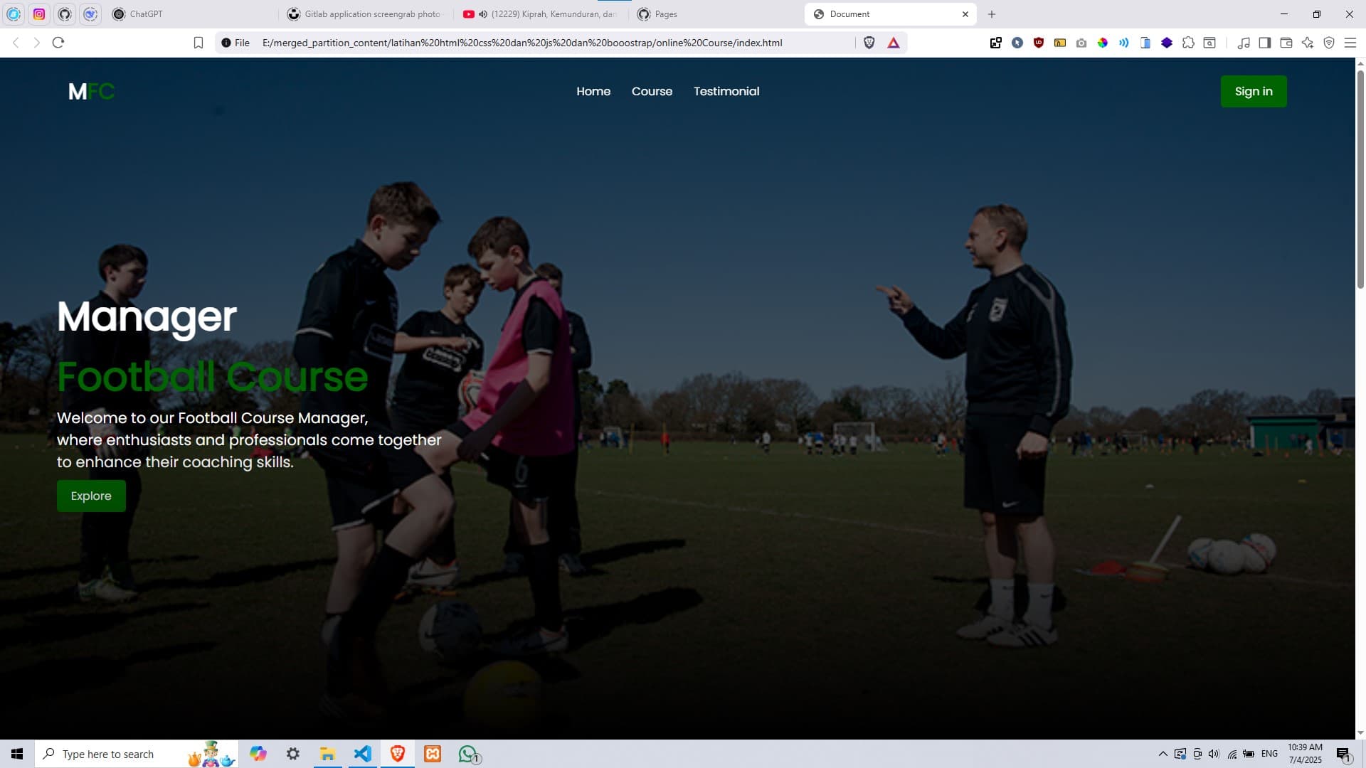 Football Coaching App